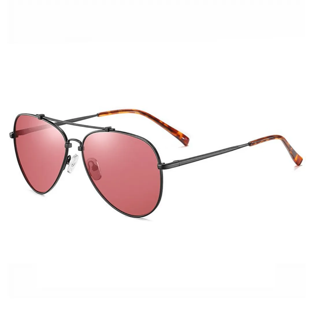 Unisex Polarized Aviators with Brow Bar Sunglasses Echo