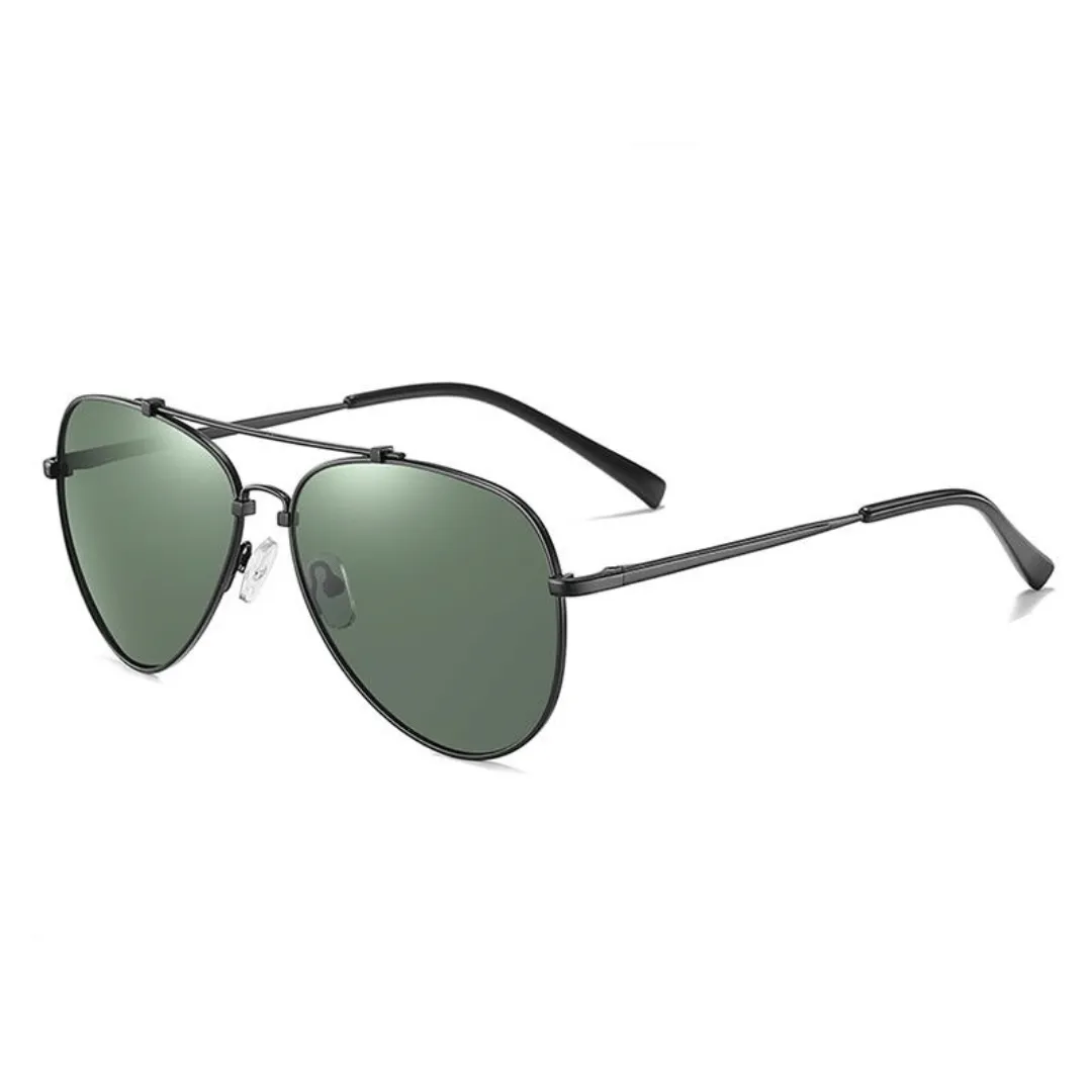 Unisex Polarized Aviators with Brow Bar Sunglasses Echo