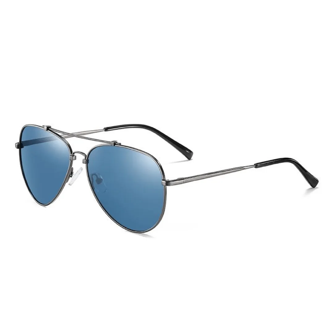 Unisex Polarized Aviators with Brow Bar Sunglasses Echo