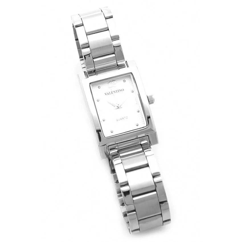 Valentino 20121783-SILVER - WHITE NUMBER SHEEN IP WHITE STYLE STAINLESS BAND STRAP Watch for Women