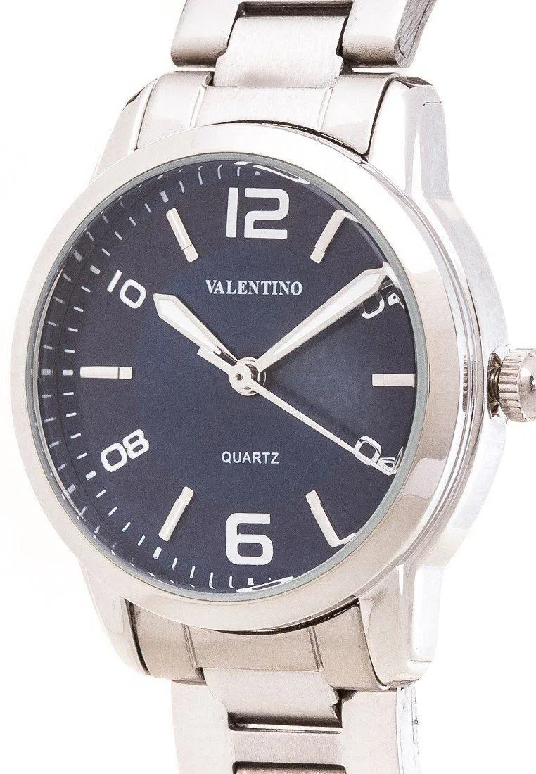 Valentino 20121912-Blue Dial Stainless Strap Watch For Women