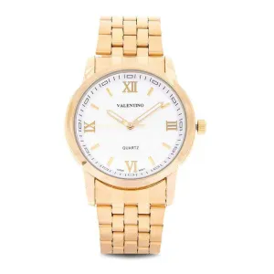 Valentino 20122122-SILVER DIAL Gold Stainless Steel Band Watch for Men