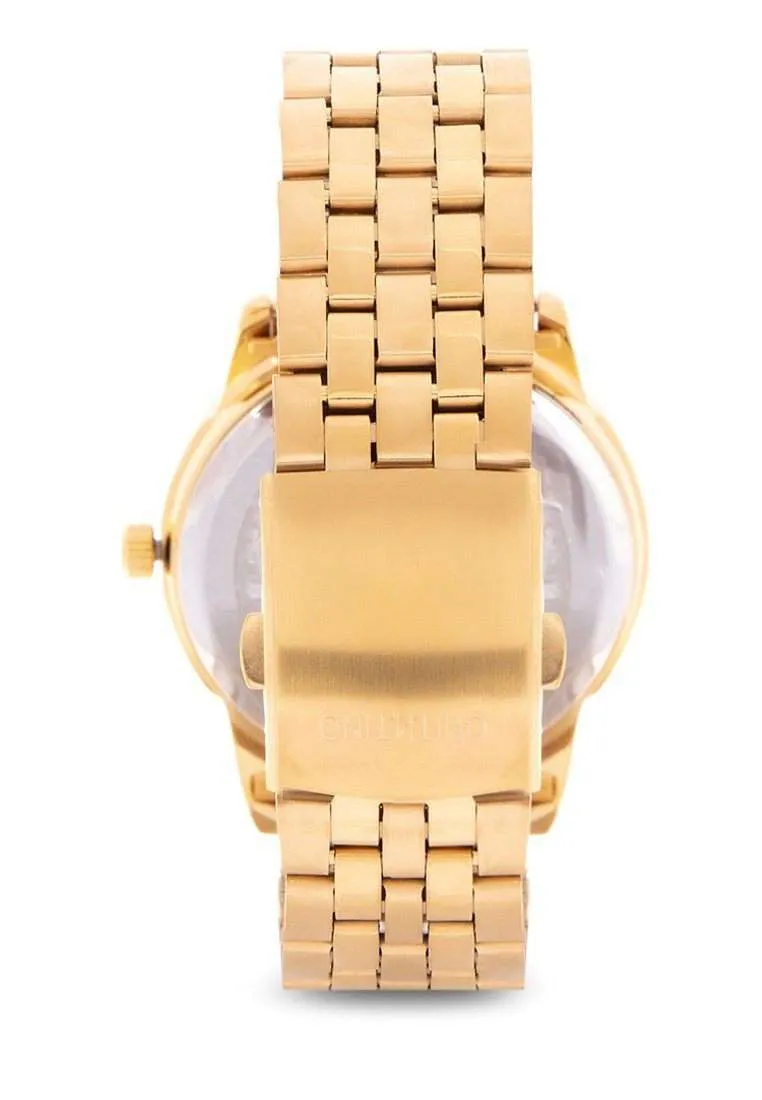 Valentino 20122122-SILVER DIAL Gold Stainless Steel Band Watch for Men