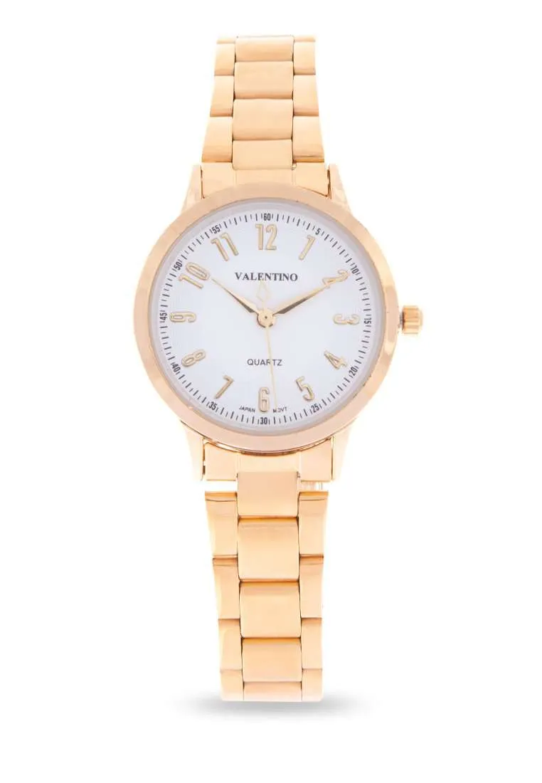 Valentino 20122197-WHITE DIAL Gold Strap Watch for Women