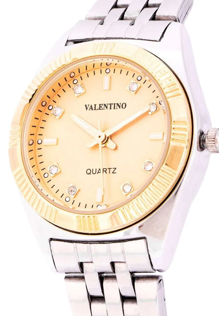 Valentino 20122250-GOLD DIAL Silver Watch for Women