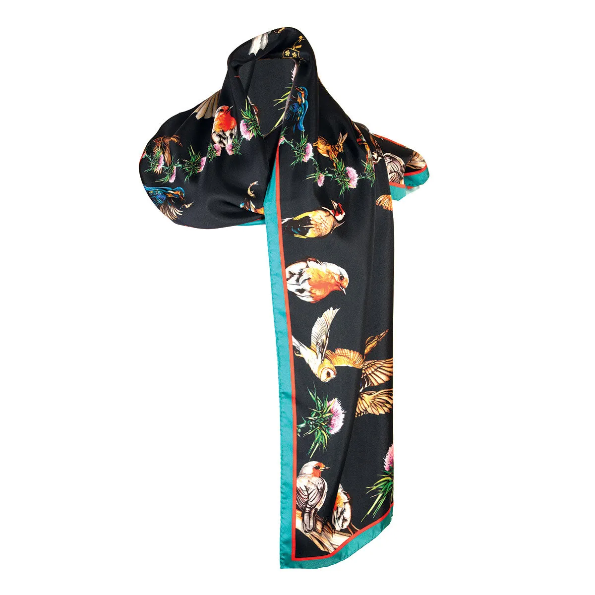 Walk On The Wild Side Navy Classic Silk Scarf