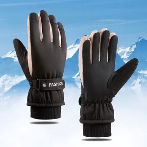 Winter Warm Gloves Men Women Touch Screen Waterproof Fleece Gloves For Running Cycling Driving Hiking