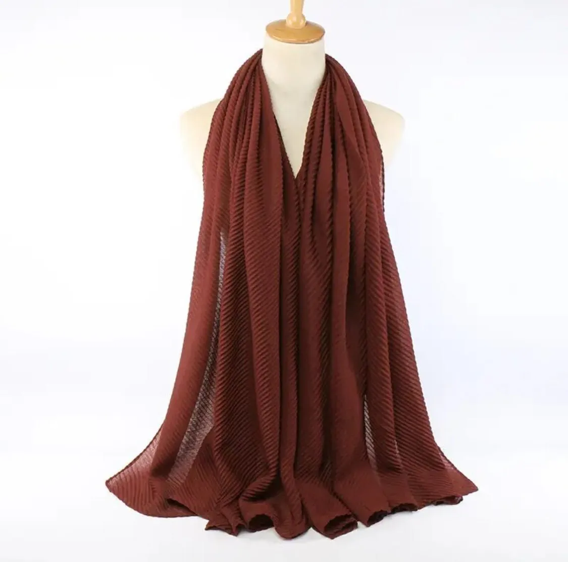 Women Crumple Crinkled Shawls