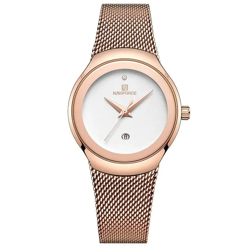 Women Simple Quartz Watch - NAVIFORCE, Water Resistant, Fashion & Casual