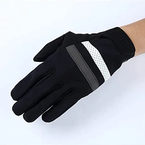 YKYW MTB Road Cycling Thermal Fleece Full Finger Gloves Windproof Waterproof Absorbing Anti-Slip XRD Technology Shockproof Reflective